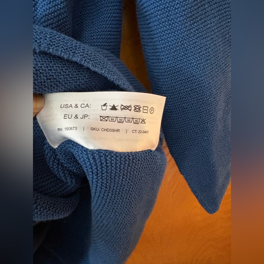 MM Lafleur The Chadwick teal Blue Crew Neck Sweater XXL - Picture 6 of 7